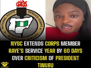 NYSC Extends Raye’s Service Year to extra two months