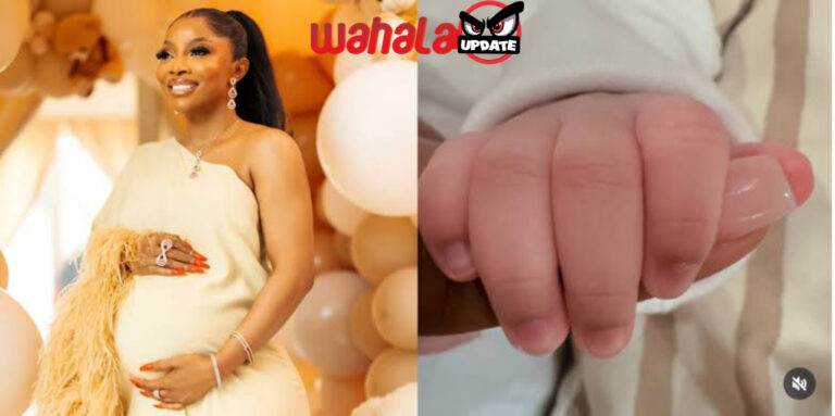 Toke Makinwa welcomes daughter Yakira Eliana glamorously