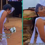 Bride Trekking on Her Wedding Day Sparck Outrage