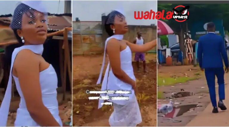 Bride Trekking on Her Wedding Day Sparck Outrage