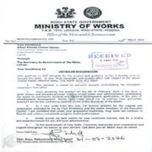 Kogi Works Commissioner Mohammed Yusuf Resigns